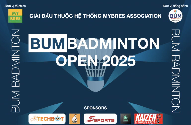 MYBRES ASSOCIATION | Bốc thăm giải đấu BUM BADMINTON WS OPEN 600 16/2